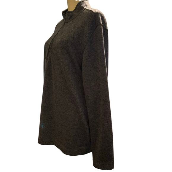 Rhone Apparel Commuter Dark Gray Heather Quarter Zip Pullover, Men's Size XL - Picture 4 of 6